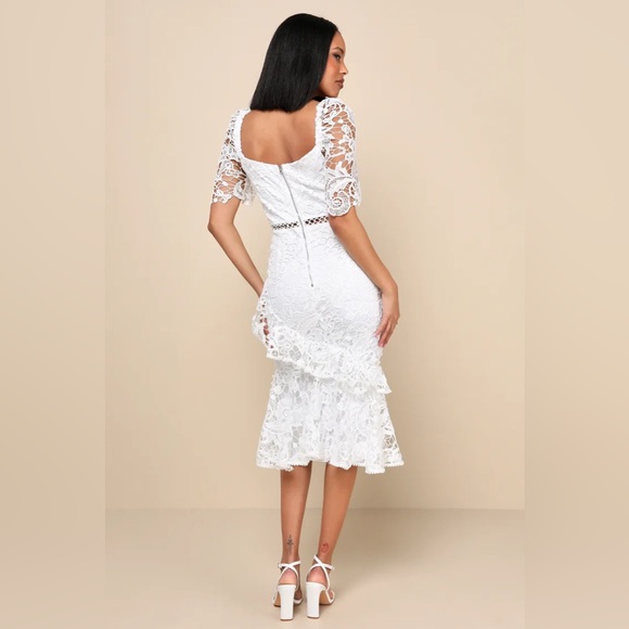 Lacey white bridal shower dress, like new! - Picture 2 of 3